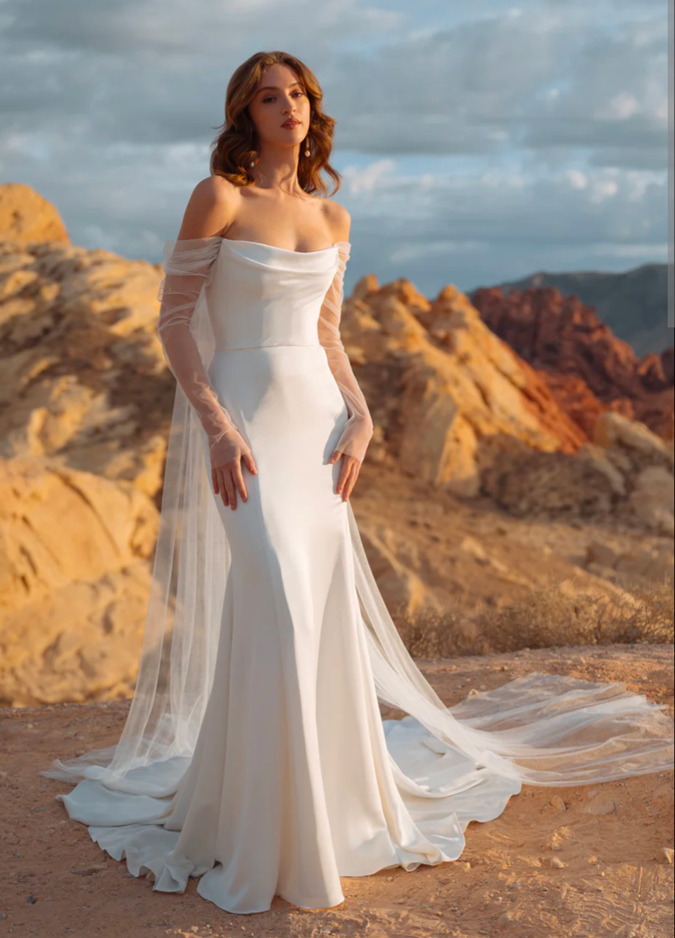 Jenny Yoo Olivia Wedding Dress Size 8 Ivory Off Shoulder Bridal Gown